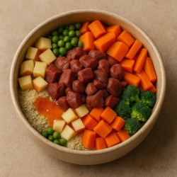 Dog Bowl Wołowina z marchewką, brokułami i jabłkiem 400g
